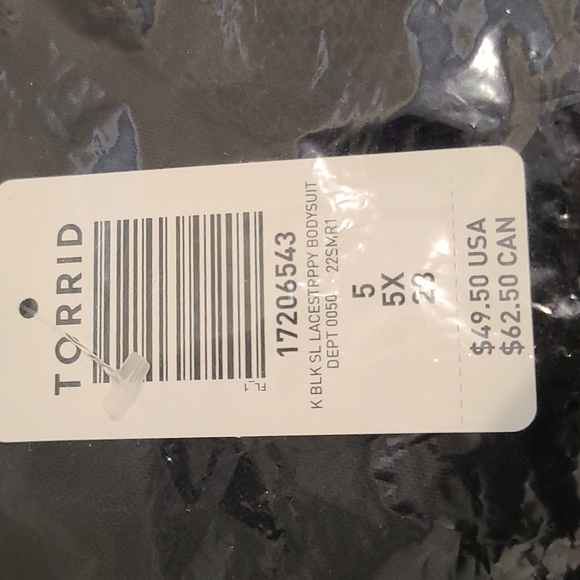 Torrid Surplice Strappy Bodysuit Lace Black - Picture 6 of 10